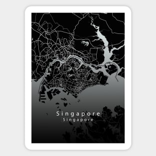 Singapore City Map dark Sticker